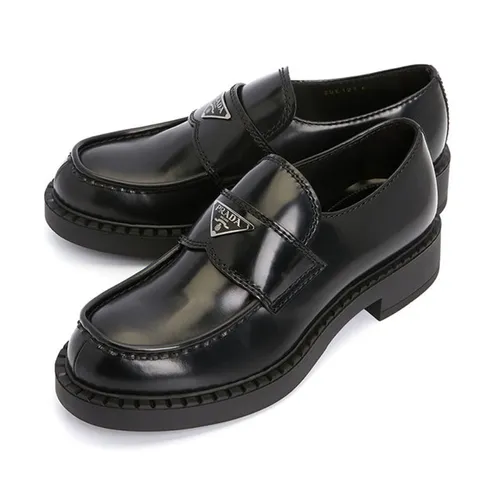 Giày Lười Nam Prada Brushed Leather Loafers 2DE127-055-F0002 Màu Đen Size 40