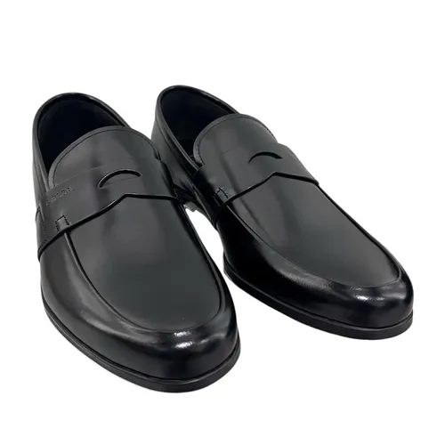 Giày Lười Nam Prada Loafer Brushed Leather Black 2DE010 P39 F0002 Màu Đen Size 8