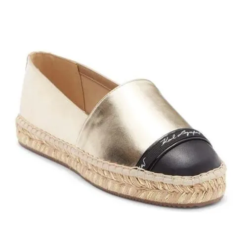 Giày Slip On Nữ Karl Lagerfeld Plain Millicent Màu Vàng Size 36.5