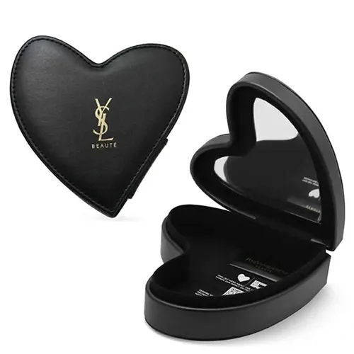 Hộp Đựng Mỹ Phẩm Yves Saint Laurent YSL Heart Storage Box Black Màu Đen (Kèm Gương)