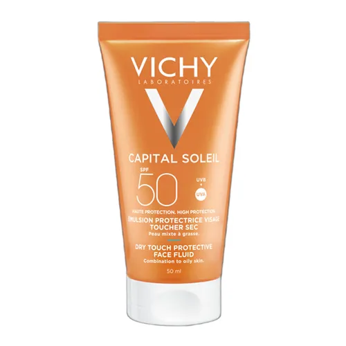 Kem Chống Nắng Dưỡng Da Vichy Ideal Soleil Mattifying Face Fluid Dry Touch SPF50+ PA+++ 50ml (Hàng Công Ty)