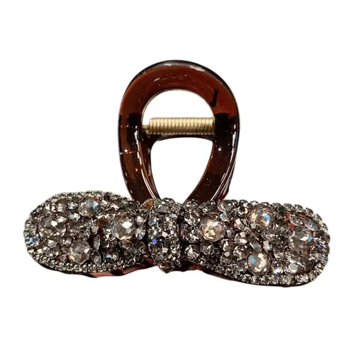 Kẹp Tóc Nữ Meri Crystal Bow HC215-N Màu Nâu