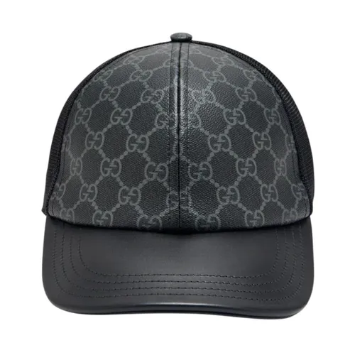Mũ Nam Gucci Monogram Canvas Baseball Black 820868 4HBEH 1060 Màu Đen Size S