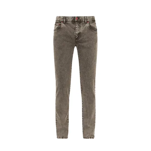Quần Jean Nam Dolce & Gabbana D&G Metal Plate & Patch Skinny In Gray - GY07LD G8ER9 S9001 Màu Xám Size 44