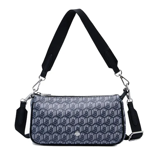 Túi Đeo Chéo Lyn Zoll Infinite Zip Pouch Crossbody Bag - Printed Black L26CBWA183 Màu Xanh Đen