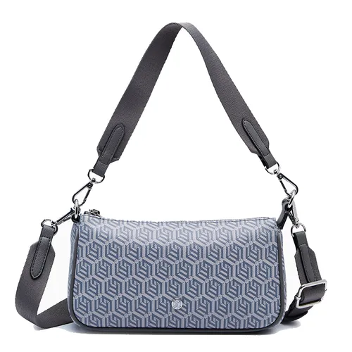 Túi Đeo Chéo Lyn Zoll Infinite Zip Pouch Crossbody Bag - Printed Grey L26CBWA183 Màu Xám
