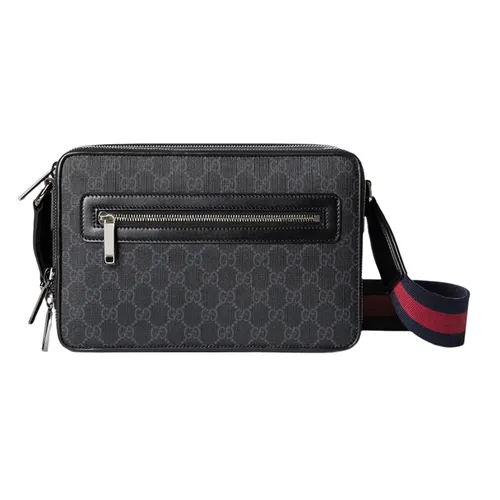 Túi Đeo Chéo Nam Gucci Medium GG Crossbody Bag Màu Đen