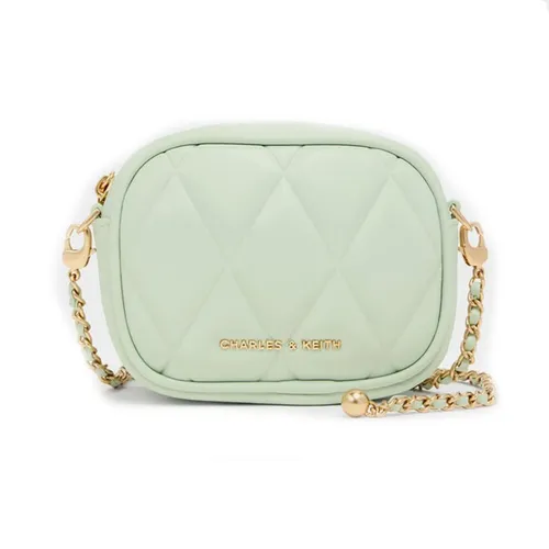 Túi Đeo Chéo Nữ Charles & Keith CNK Arwen Quilted Mini Bag - Mint Green CK2-00770664_MT.GRN Màu Xanh Green