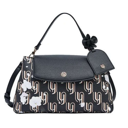 Túi Đeo Chéo Nữ Lyn Ivy Infinite Top Handle M Handbag - Printed Black L26CBWA188 Màu Đen