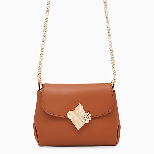 Túi Đeo Chéo Nữ Lyn Voda Infinite Crossbody Bag - Tan L26CBWB027 Màu Cam Nâu