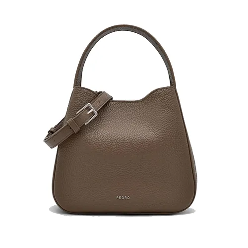 Túi Đeo Chéo Nữ Pedro Dana Leather Bucket Bag - Dark Taupe PW2-15060012-1_DK.TAU_S Màu Nâu Xám