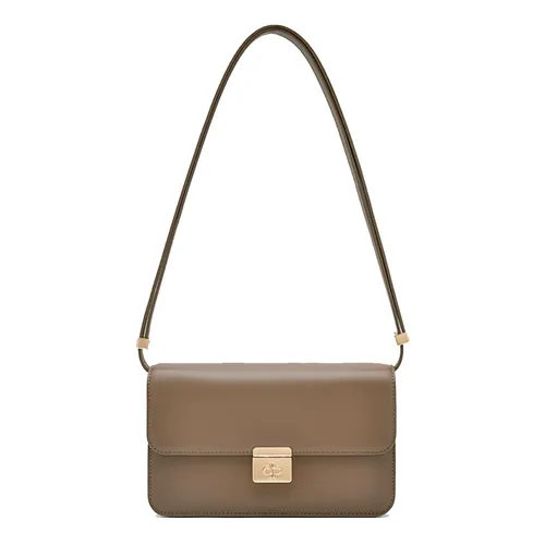 Túi Đeo Chéo Nữ Pedro Studio Leather Rectangular Shoulder Bag PW2-76390131 Taupe Màu Nâu Xám