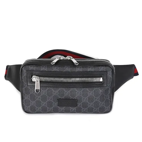 Túi Đeo Hông Nam Gucci GG Supreme Soft Belt Bag Black Màu Đen
