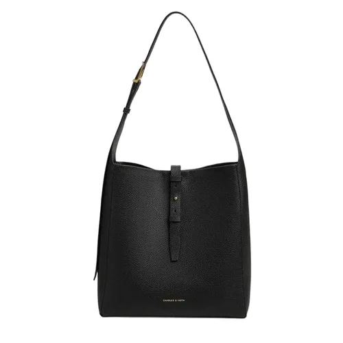 Túi Đeo Vai Nữ Charles & Keith Beryl Black Shoulder Bag CK2-40782652 Màu Đen
