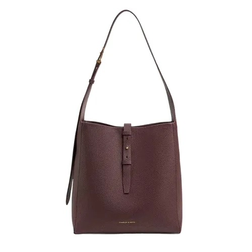 Túi Đeo Vai Nữ Charles & Keith Beryl Wineberry Red Shoulder Bag CK2-40782652 Màu Đỏ Rượu