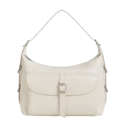 Túi Đeo Vai Nữ Charles & Keith Bryna Bryna Belted Hobo Cream CK2-40782622 Màu Kem