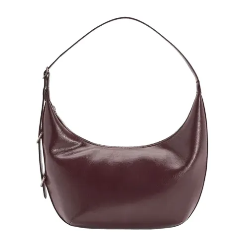 Túi Đeo Vai Nữ Charles & Keith Bryna Curved Hobo Wineberry Red Shoulder Bag CK2-40782526 Màu Đỏ Rượu