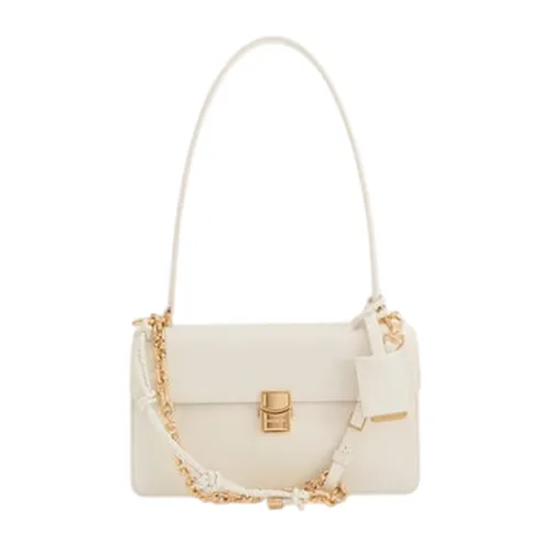Túi Đeo Vai Nữ Charles & Keith CNK Acelynn Rope-Chain Shoulder Bag - Cream CK2-20701632 Màu Kem