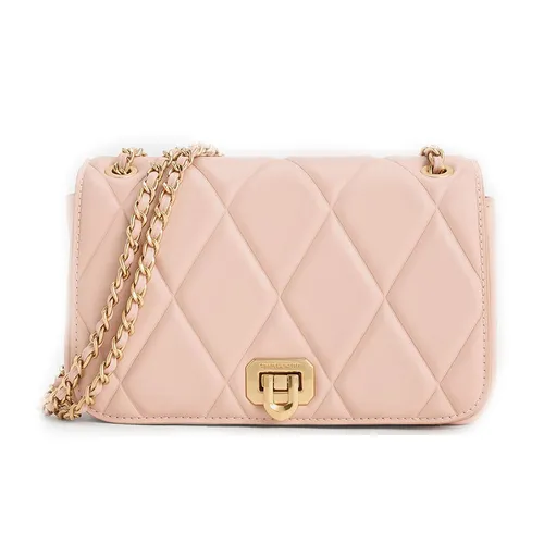 Túi Đeo Vai Nữ Charles & Keith CNK Arwen Diamond-Quilt Braided-Strap Shoulder Bag - Light Pink CK2-20671747 Màu Hồng