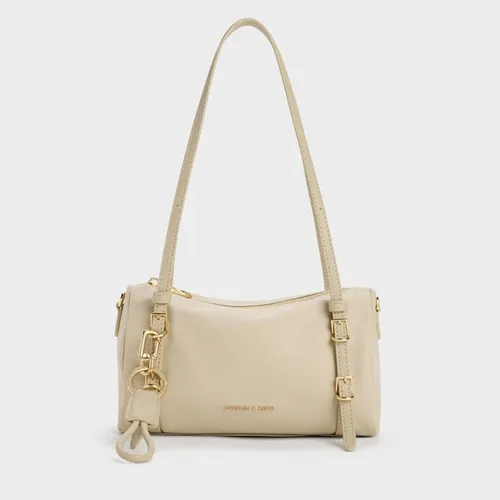 Túi Đeo Vai Nữ Charles & Keith CNK Mini Levy Nylon Shoulder Bag - Dusted Oat CK2-20151613_DU.OAT Màu Be