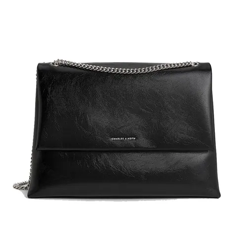 Túi Đeo Vai Nữ Charles & Keith CNK Sianna Chain-Handle Shoulder Bag - Black CK2-20271514_BLACK_L Màu Đen