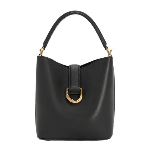 Túi Đeo Vai Nữ Charles & Keith Gabine Leather Rectangular Shoulder Bag Black SL2-10681222_BLACK Màu Đen