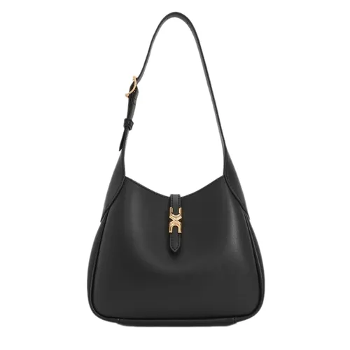 Túi Đeo Vai Nữ Charles & Keith Mini Adalyn Metallic Buckle Dusted Black Shoulder Bag CK2-40782727 Màu Đen