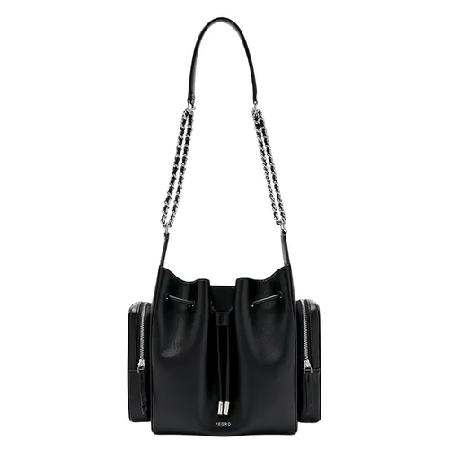 Túi Đeo Vai Nữ Pedro Drawstring Bucket Bag PW2-15060016 Black Màu Đen