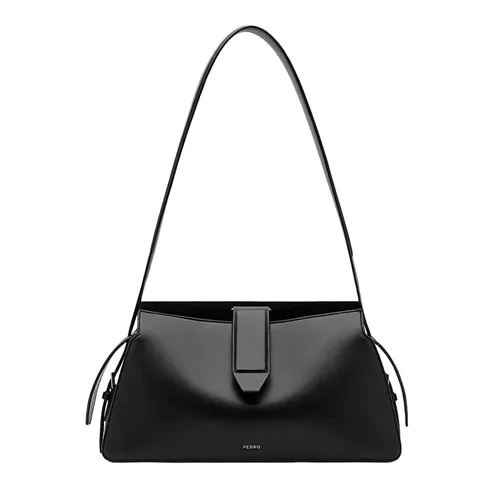 Túi Đeo Vai Nữ Pedro Geometric Trapezoid Shoulder Bag Black PW2-56390044_BLACK Màu Đen