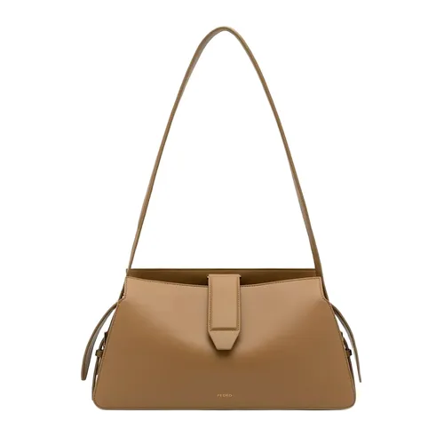 Túi Đeo Vai Nữ Pedro Geometric Trapezoid Shoulder Bag Camel Gold PW2-56390044_CAMEL Màu Nâu Camel