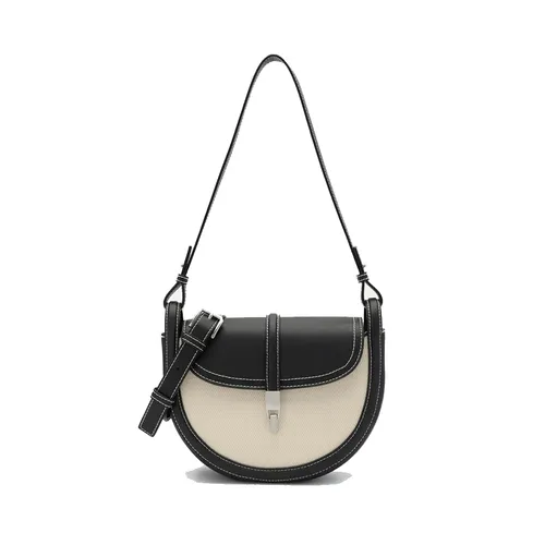 Túi Đeo Vai Nữ Pedro Hitch Canvas Shoulder Bag - Black Canvas PW2-75060135-1_BLK.CA_S Màu Đen Kem