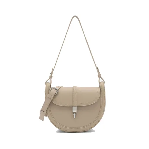Túi Đeo Vai Nữ Pedro Hitch Leather Shoulder Bag PW2-75060135_L.TAUP_S Màu Light Taupe