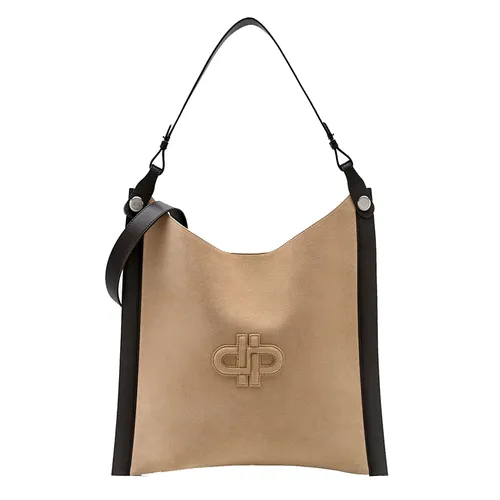 Túi Đeo Vai Nữ Pedro Icon Oversized Suede Shoulder Bag Multiple Colors PW2-75210179-1 Màu Be Đen
