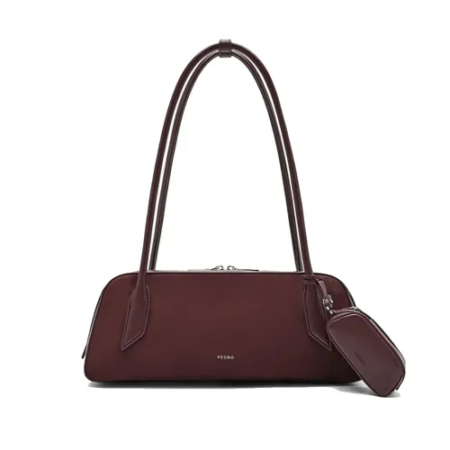 Túi Đeo Vai Nữ Pedro Serif Shoulder Bag Burgundy PW2-76390134-3_BURGUN_M Màu Đỏ