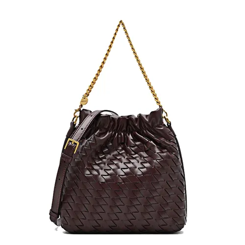 Túi Đeo Vai Nữ Pedro Small Square Shoulder Bag Burgundy Red PW2-75060105-2 Màu Đỏ Tía