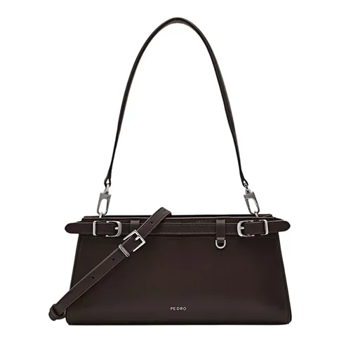 Túi Đeo Vai Nữ Pedro Studio Phoebe Dark Brown Shoulder Bag PW2-76610077 Màu Nâu Đậm