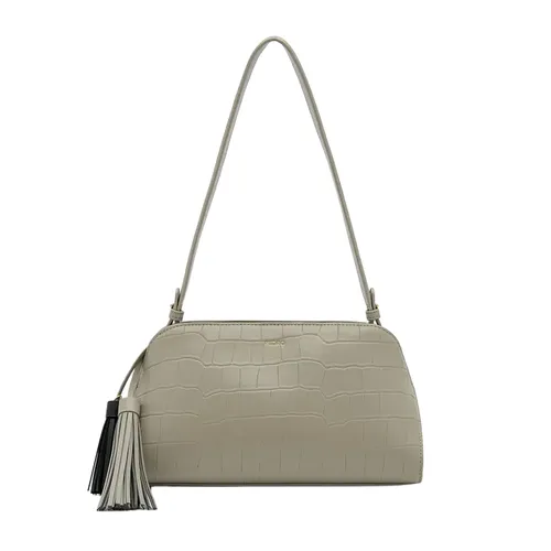 Túi Đeo Vai Nữ Pedro Trapezoid Tassel Shoulder Bag Gray Brown PW2-75060133_TAUPE Màu Xám - Nâu