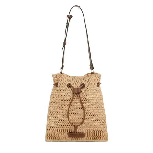 Túi Rút Dây Nữ Charles & Keith Ida Knitted Beige CK2-10782580_BEIGE Màu Be