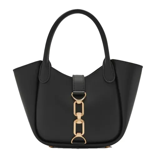Túi Tote Nữ Charles & Keith CNK Agatha Chain Accent Bag Black CK2-30782818 Màu Đen