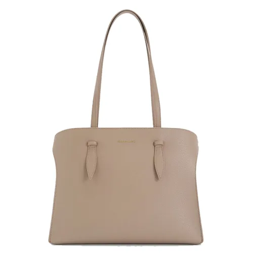 Túi Tote Nữ Charles & Keith CNK Allyn Trapezoid Bag Grayish Brown CK2-30782735 Màu Nâu Xám