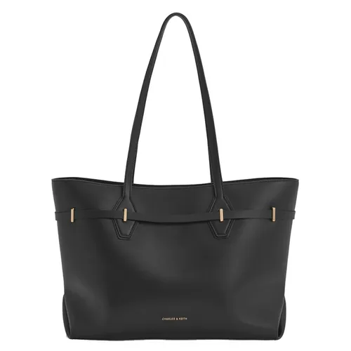 Túi Tote Nữ Charles & Keith CNK Arlet Rectangular Bag Black CK2-30271639 Màu Đen