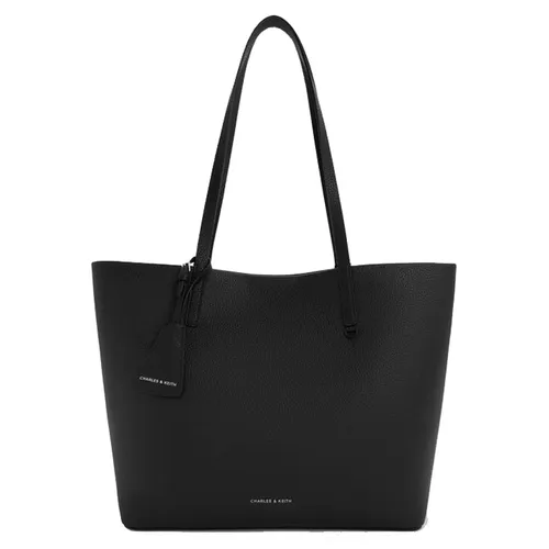 Túi Tote Nữ Charles & Keith CNK Beryl Trapezoid Bag Noir CK2-30151516 Màu Đen