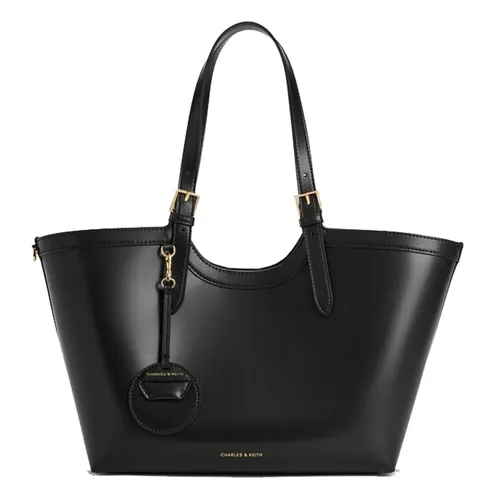 Túi Tote Nữ Charles & Keith CNK Enola XL Trapezoid Bag Black CK2-30671838 Màu Đen