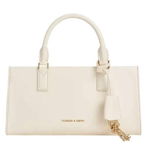 Túi Tote Nữ Charles & Keith CNK Mini Kerry Rectangular Bag Cream CK2-30271481 Màu Kem