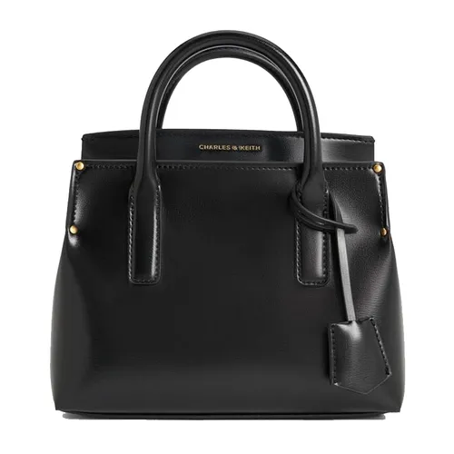 Túi Tote Nữ Charles & Keith CNK Rene Structured Rectangular Crossbody Bag Black CK2-30271421 Màu Đen