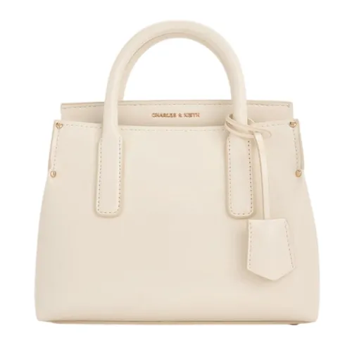 Túi Tote Nữ Charles & Keith CNK Rene Structured Rectangular Crossbody Bag Cream CK2-30271421 Màu Kem