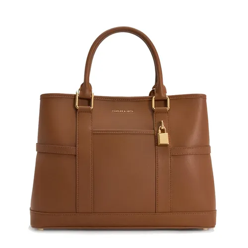 Túi Tote Nữ Charles & Keith CNK Scottie Tote Bag - Chocolate CK2-30840655_CHOCO_L Màu Nâu
