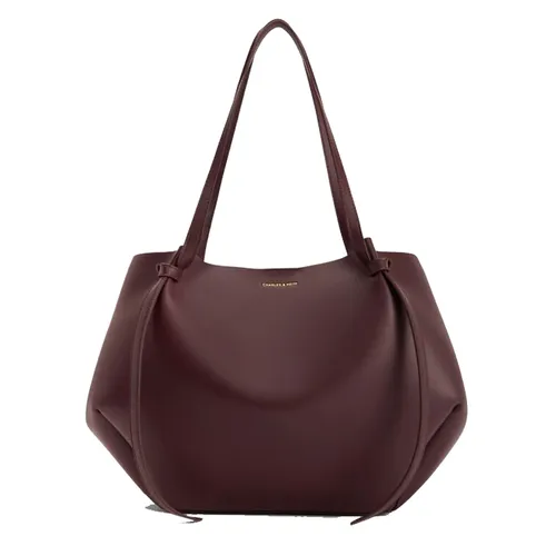Túi Tote Nữ Charles & Keith CNK XL Calla Bag Wineberry Red CK2-30671782 Màu Đỏ Đô