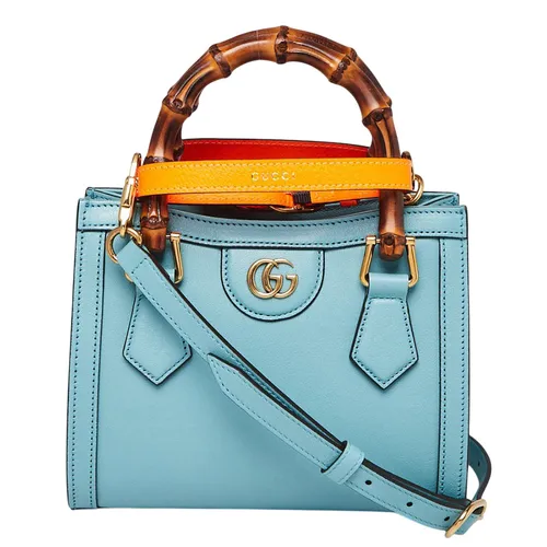 Túi Tote Nữ Gucci&nbsp;Light Blue Leather Mini Diana Tote Bag Màu Xanh Nhạt