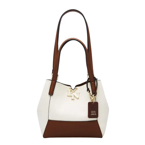 Túi Tote Nữ Lyn Olga S Shopping Bag Ivory L26CBWA139 Màu Trắng Nâu